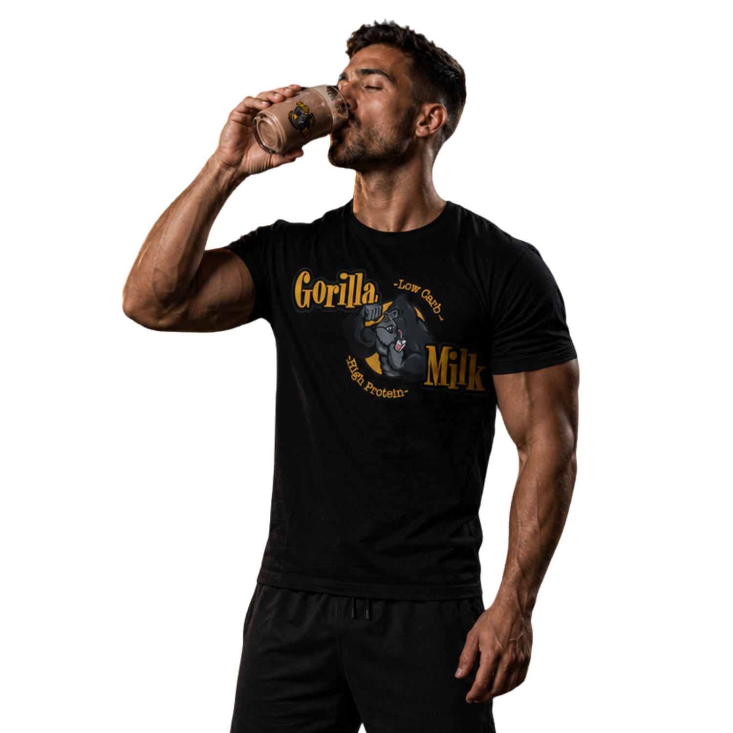 Athlet mit Gorilla Milk